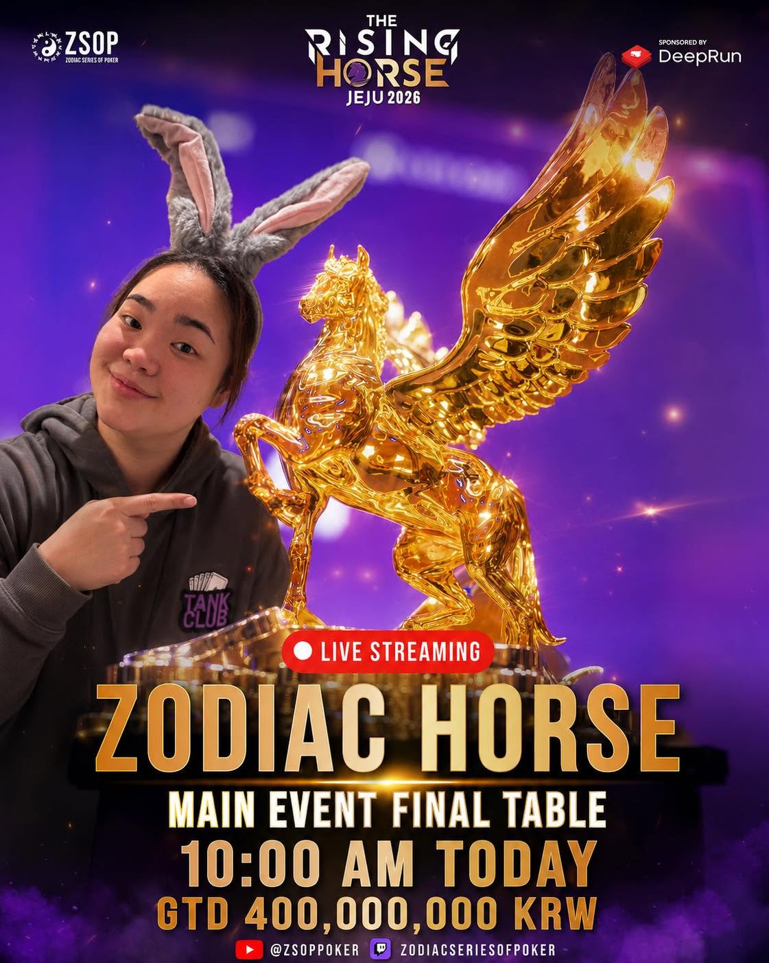 LIVE FINAL TABLE : ZODIAC HORSE MAIN EVENT